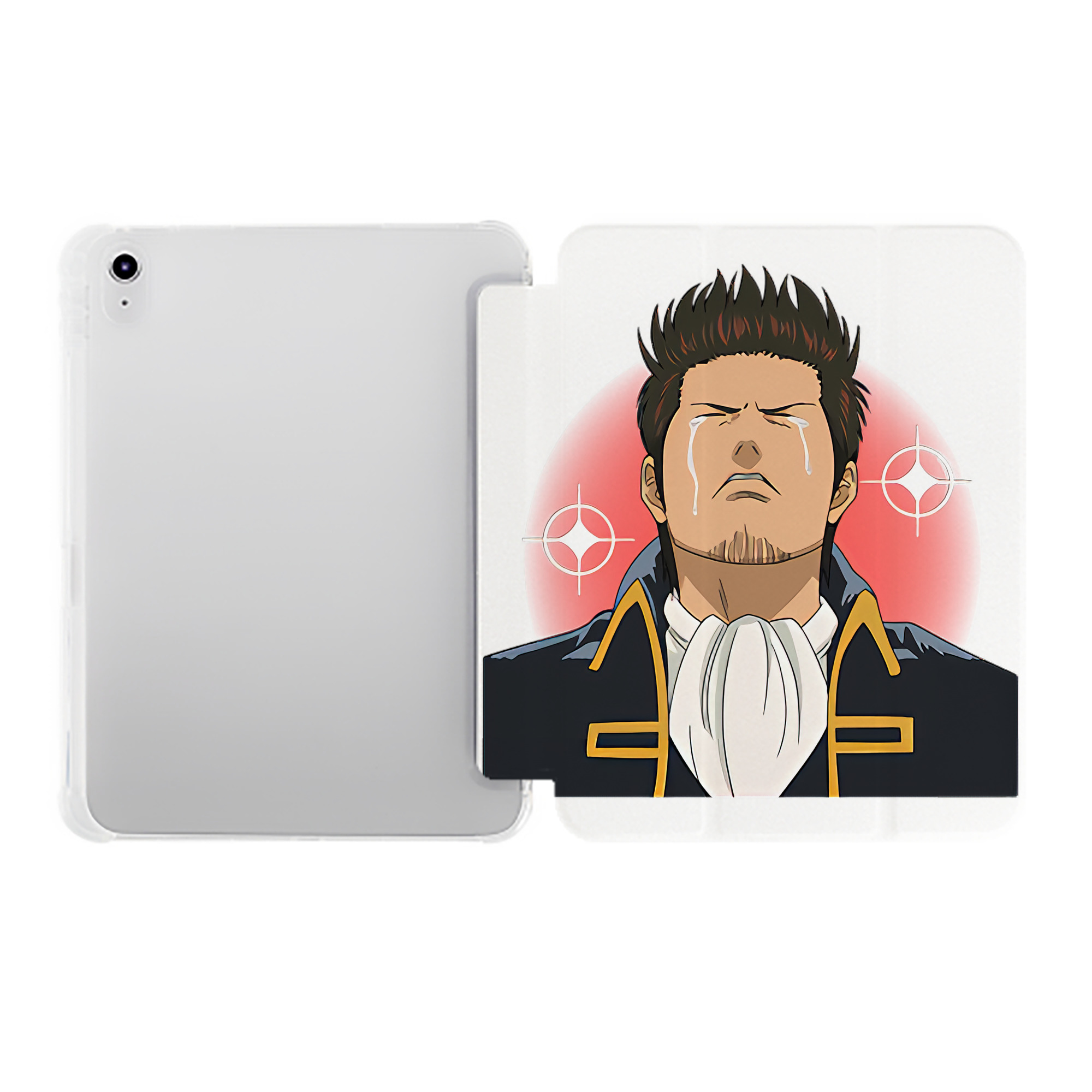 （画像用） ぎんたま 坂田銀時（さかたぎんとき） 神楽 志村新八（しむら しんぱち） GINTAMA Sakata Gintoki Kagura Shimura Shinpachi IPad ケース ペン収納付き 三つ折りスタンド PUレザー×シリコン 対応機種9.5/10.5/10.9インチ